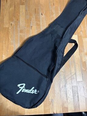 Fender Black Soft Shell Gig Bag with White Logo